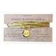 thumbnail image 1 of Vangania Pulsera manifestación 11:11 de cuero vacuno vueltas con dije dorado, 1 of 5