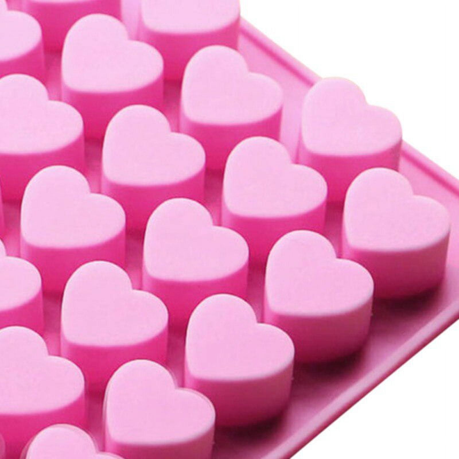 55 Holes 3d Ice Cube Tray Mini Heart Silicone Mold Chocolate - Temu