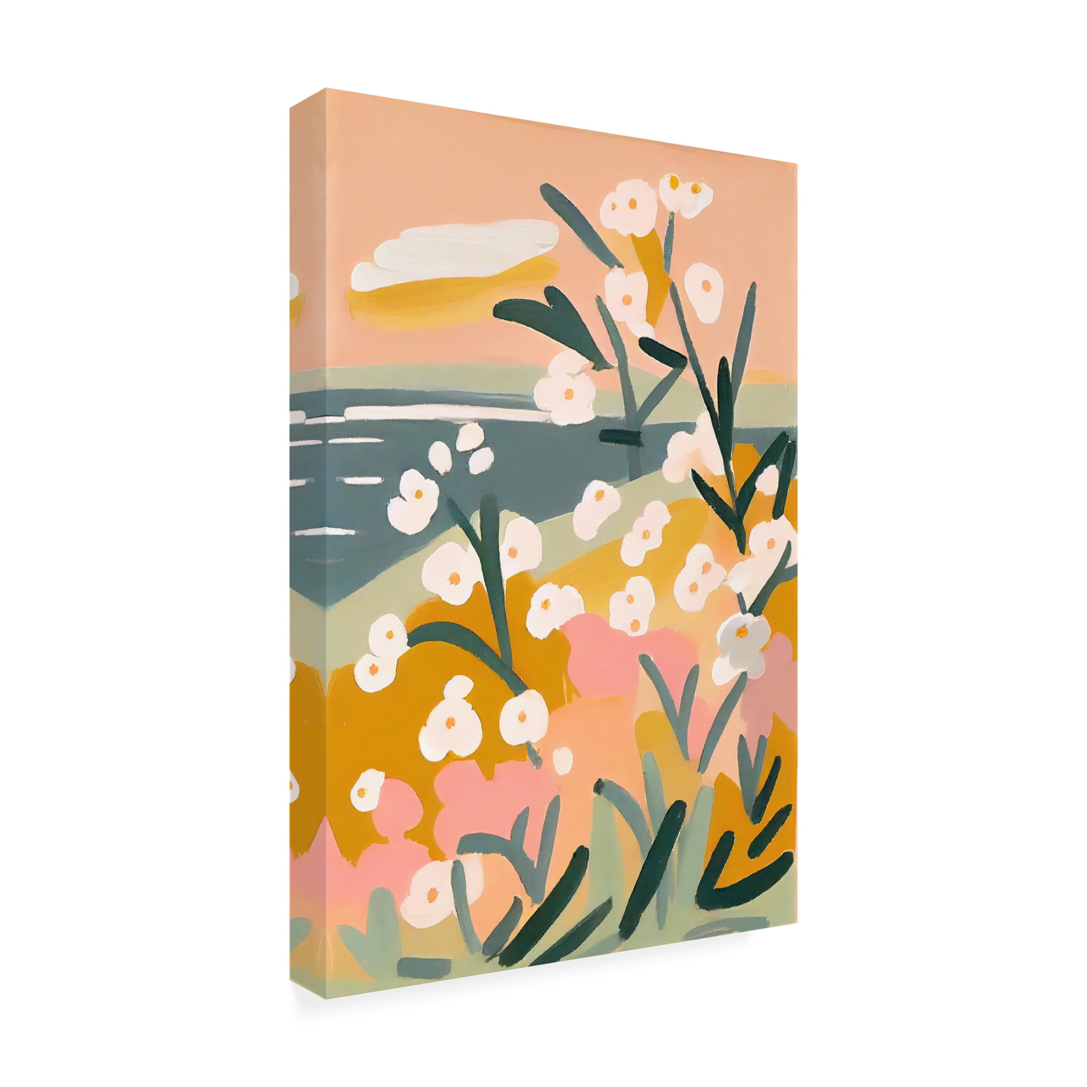 Trademark Fine Art Treechild Flowers By The Sea Canvas Wall Art