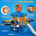 thumbnail image 5 of Huge Wave Car Wash Toys Set for Boys, Toddler Color Change Race Cars, Wash Transport Track Toy with Parking, Kids Birthday Gift for Aged 3-8, 5 of 7