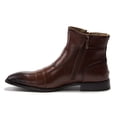 thumbnail image 2 of New Men's 97773 Leather Lined Almond Toe Tall Designer Vamp Zipped Dress Boots, 2 of 3