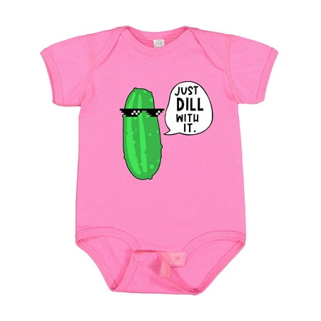 

Inktastic Just Dill with It Chill Dill Pickle in Sunglasses Gift Baby Boy or Baby Girl Bodysuit
