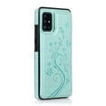 thumbnail image 4 of Compatible with Galaxy A71 5G Case Wallet with Card Holder,Embossed Butterfly Pattern PU Leather Double Magnetic Buttons Flip Shockproof Protective Cover for Samsung Galaxy A71 5G, Mint Green, 4 of 9