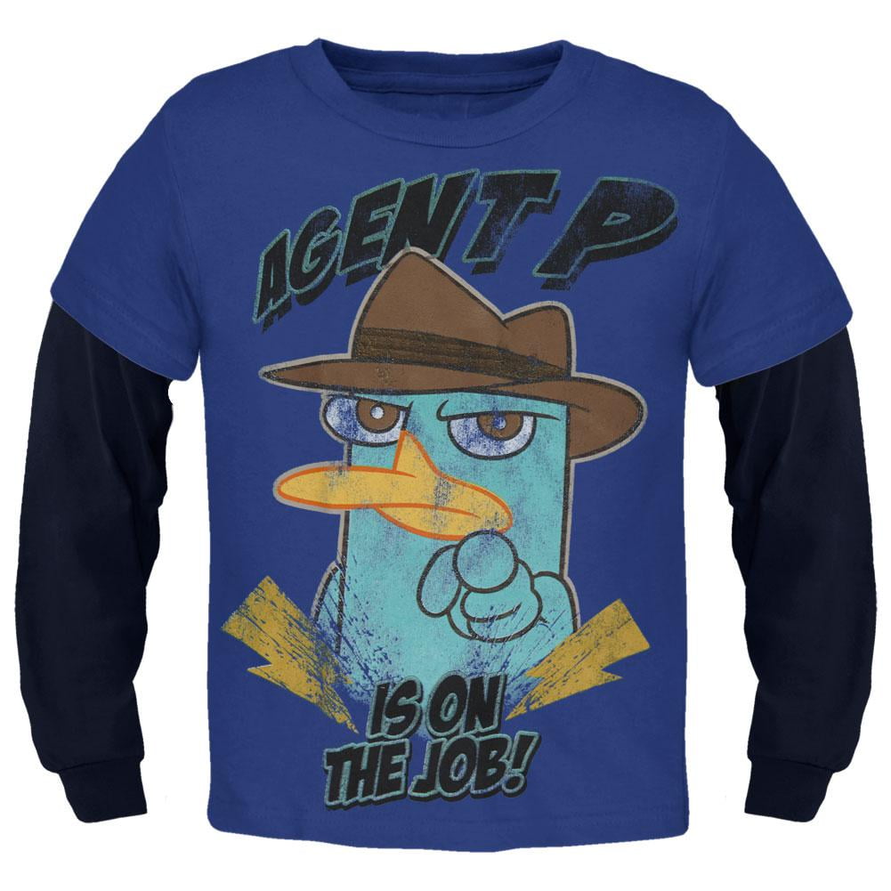 Phineas & Ferb - Agent P On the Job Juvy 2fer Long Sleeve T-Shirt - Juvy 4 - Walmart.com