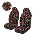 thumbnail image 6 of Garronmavis Rose Fluffy Car Seat Covers 2 Piece Front Seat Cushion Universal Protectors Lightweight Elastic Bucket Seats Cover for Women, 6 of 7