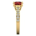 thumbnail image 3 of Clara Pucci 14K Yellow Gold 2.3ct Garnet Solitaire with Accents Ring, 3 of 8