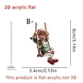 thumbnail image 2 of Anhility 1PC Christmas Tree Pendant 2D Acrylic Cute Snowman Hanging Ornaments for Wall Xmas Tree Decorations Party Supplies New Year Gifts, 2 of 3