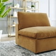 thumbnail image 5 of Sofa Middle Chair, Velvet, Brown, Modern Contemporary Urban Design, Living Lounge Room Hotel Lobby Hospitality, 5 of 8