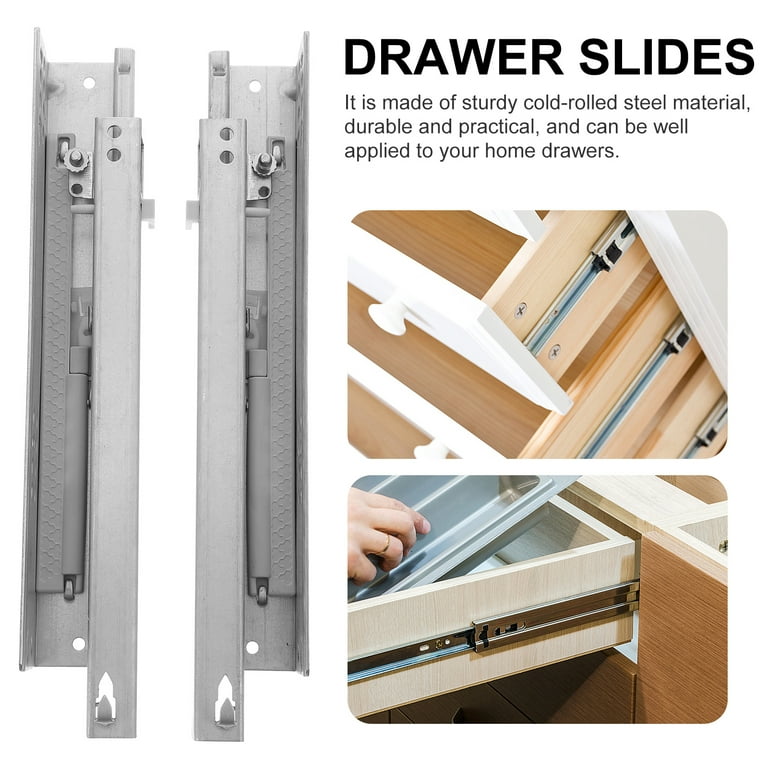 Frcolor Drawer Bearing Slidesroller Cabinet Slide Runners Dresser Slides  Rail Glides Keyboard Kitchen Pantry Set Tracks Channels 