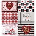 thumbnail image 2 of Valentines Placemats Set of 4 for Dining Table, Washable Farmhouse Placemats Non-Slip Heat-Resistant Kitchen Table Mats for Holiday Parties, 2 of 7