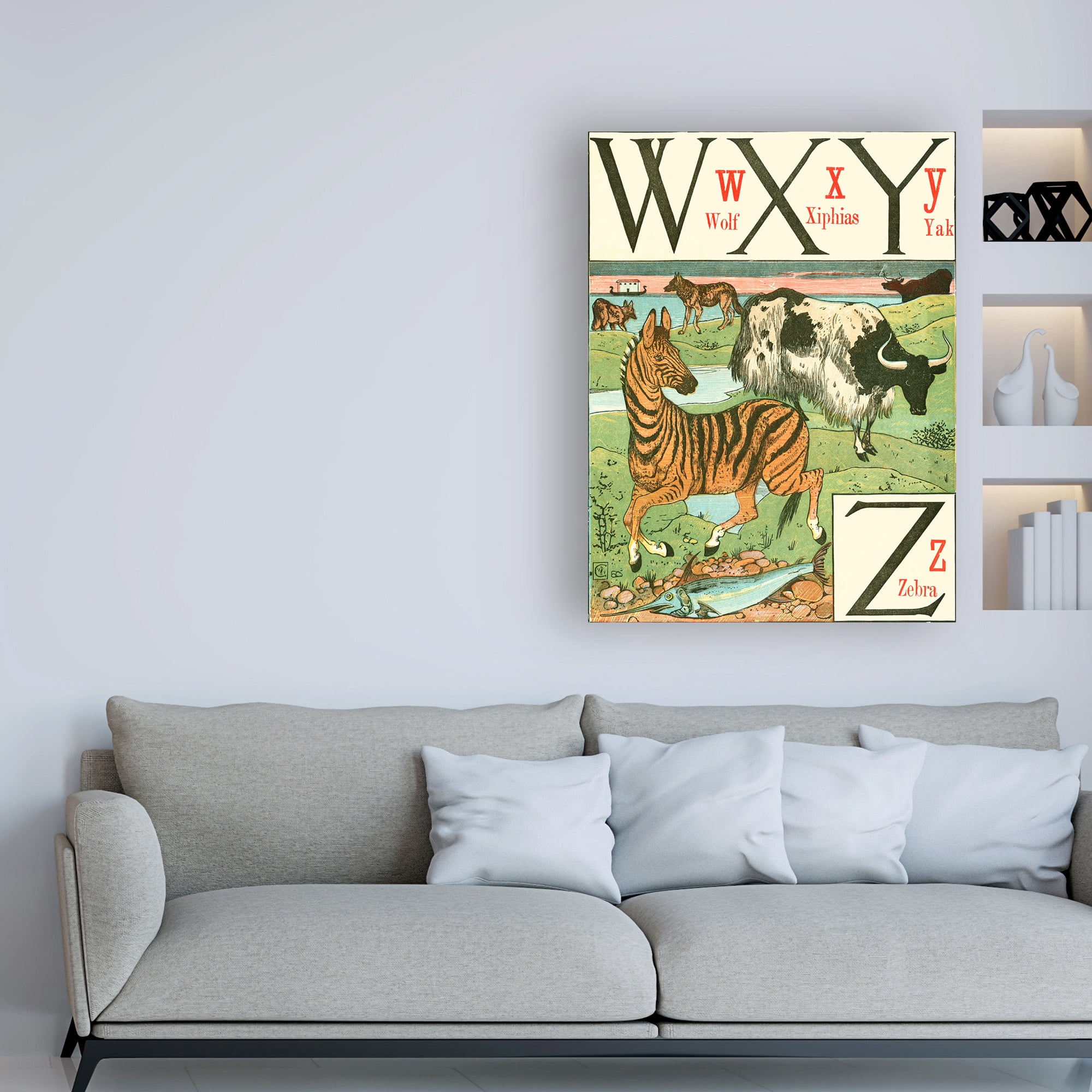 Trademark Fine Art 'Noahs Alphabet VII Childrens Art' Canvas Art by Walter Crane