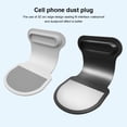 thumbnail image 4 of Cateissary Tapón antipolvo para puerto de carga de teléfono móvil, protección impermeable a prueba de polvo, tapones de repuesto, accesorios Teléfono y Comunicación Negro Tipo-C, 4 of 6