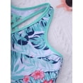 thumbnail image 5 of TiaoBug Kids Girls Tankini Swimsuit Swim Tops Bottoms Skirts Bathing Suit, 5 of 7