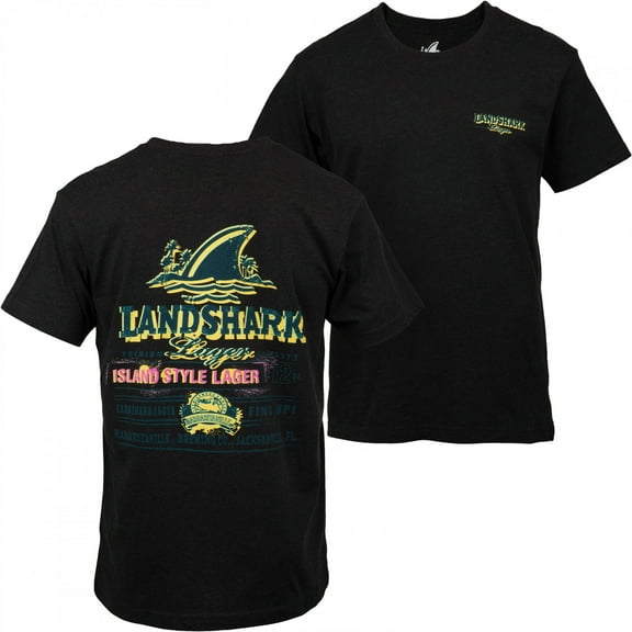 Landshark 35406-Medium Landshark Mens Black Painted T-Shirt - Medium