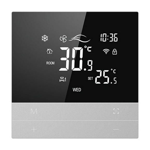 WiFi Smart Central Air Conditioning Thermostat,Heating and Cooling Function 3 Speed Fan Coil ,High Compatibility