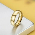 thumbnail image 3 of 6mm Simple Ring Classic Smooth 14K Yellow Gold Wedding Engagement Rings For Women and Men Jewelry, 3 of 7