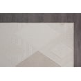 thumbnail image 3 of CAMILSON Modern Luxury Geometric Micro Loop Soft Stain Resistant Easy-Cleaning Non-Shedding Indoor Area Rug 8x10 White / Beige, 3 of 9