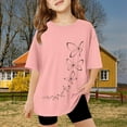 thumbnail image 2 of XQYLOS Oversized T Shirt for Girls Butterflies Print Shirts Short Sleeve Crewneck Tops Kid Casual Loose Fit Tees Blouse Clothes, 2 of 6