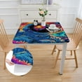 thumbnail image 2 of Acheng Eye Psychedelic Space Art Square Tablecloth Great for Home Kitchen/Parties/Holiday Dinner 100% Polyester Fiber 52*52, 2 of 8