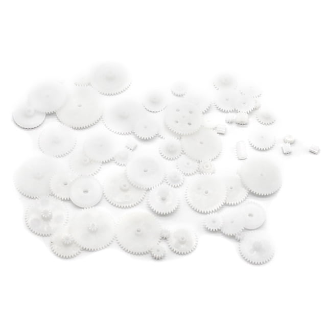 58PCS Ensemble d'Engrenages en Plastique Module Polyvalent 0.5 Motoréducteur pour Jouet Modèle de Moteur à Courant Continu