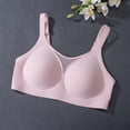thumbnail image 5 of felwors Womens Wireless Bras V Mesh Comfortable Bralette Supportive Tshirt Bra No Underwire Seamless Push Up Everyday Bras (Light Pink, 0XL), 5 of 7