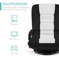 thumbnail image 4 of RTYJGD Swivel Gaming Chair 360 Degree Multipurpose Floor Chair Rocker for TV, Reading, Playing Video Games w/Lumbar Support, Armrest Handles, Adjustable Backrest - Black/White, 4 of 7