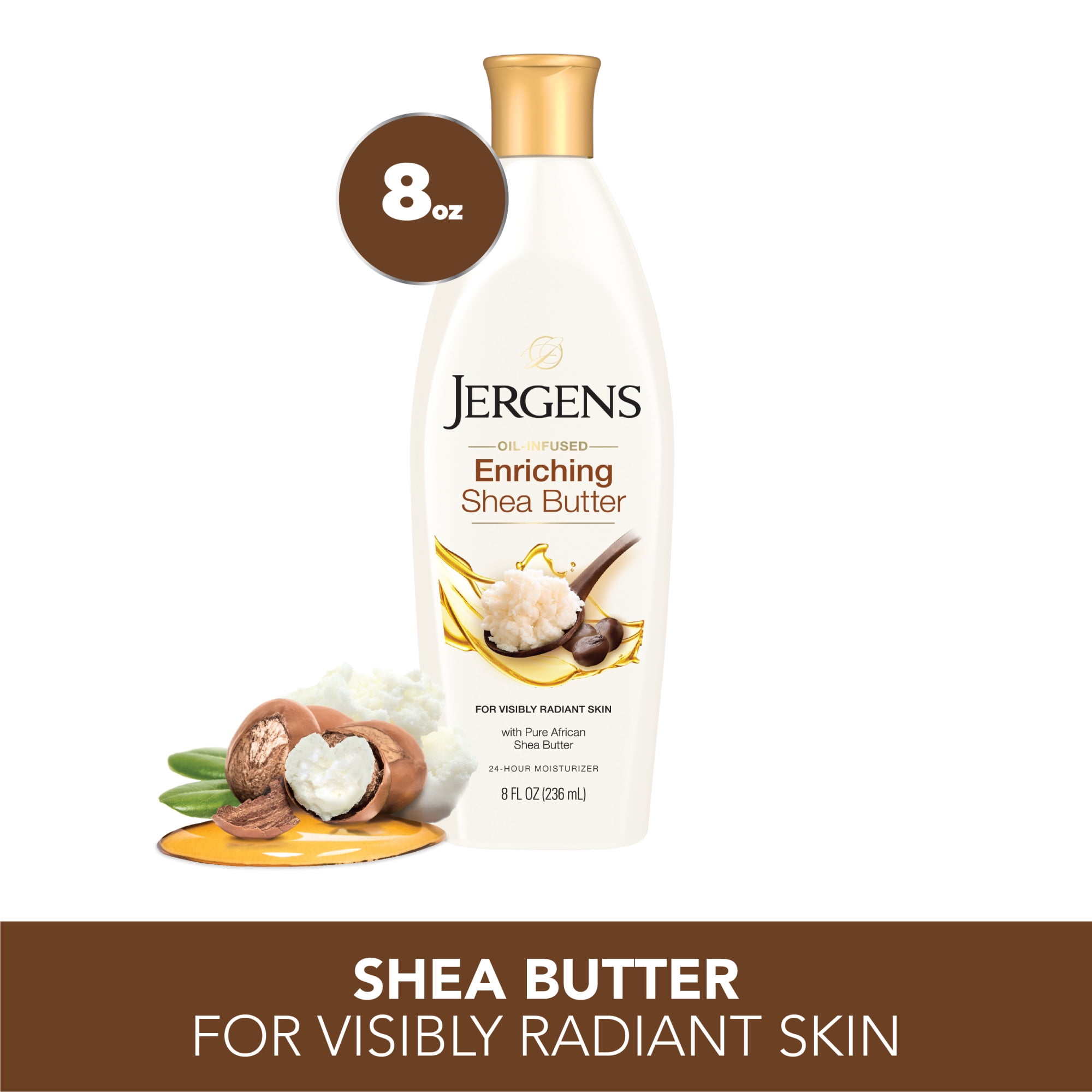 Jergens Shea Butter Deep Conditioning Body Lotion, 8 fl oz