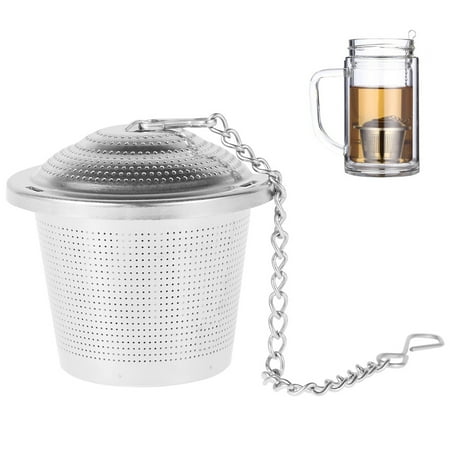 

NKTIER Tea Infuser 304 Stainless Steel Tea Strainer With Chain and Hook Premium Tea Filter Food Grade Mesh For Loose Leaf Tea Mulling Spices