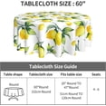 thumbnail image 6 of Spring Summer Floral Tablecloth Round 60 Inch Farmhouse Navy Blue Background Wildflower Round Tablecloth Polyester Washable Table Cover Table Cloth for Kitchen Dining Room Picnic Patio Party, 6 of 6