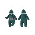 thumbnail image 2 of RUINIXCW Baby Christmas Outfit Letter Truck Embroidery Long Sleeve Romper and Hat, 2 of 8