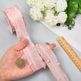 thumbnail image 4 of 4rolls 4.5M Polyester Ribbon with Plastic Imitation Pearl for Veils Blushers Fascinators Stage set Bowknot Making Pink 1-5/8 inch(40mm) about 4.92 Yards(4.5m)/Roll, 4 of 9
