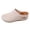 Beige, variant on RotHome Women’s Leather Clogs Closed Toe Wedge Mules Slip On Comfortable Non Slip Platform Sandals Casual Summer Walking Shoes Outdoor Lightweight Breathable