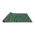 thumbnail image 2 of Ahgly Company Indoor Round Abstract Turquoise Blue Modern Area Rugs, 3' Round, 2 of 4