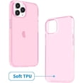 thumbnail image 5 of Compatible with iPhone 13 Pro Case Clear, Transparent Soft Shockproof Protective Slim Thin Bumper Cover Phone Case,Pink, 5 of 15