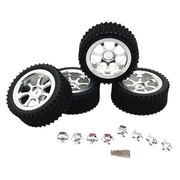 4 ruedas y neumáticos RC Neumáticos y llantas RC Neumáticos para coche RC Crawler plateado