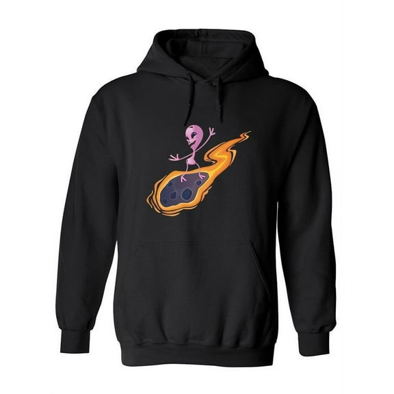 Alien Riding A Meteorite Hoodie Women -Image by Shutterstock, Female Medium