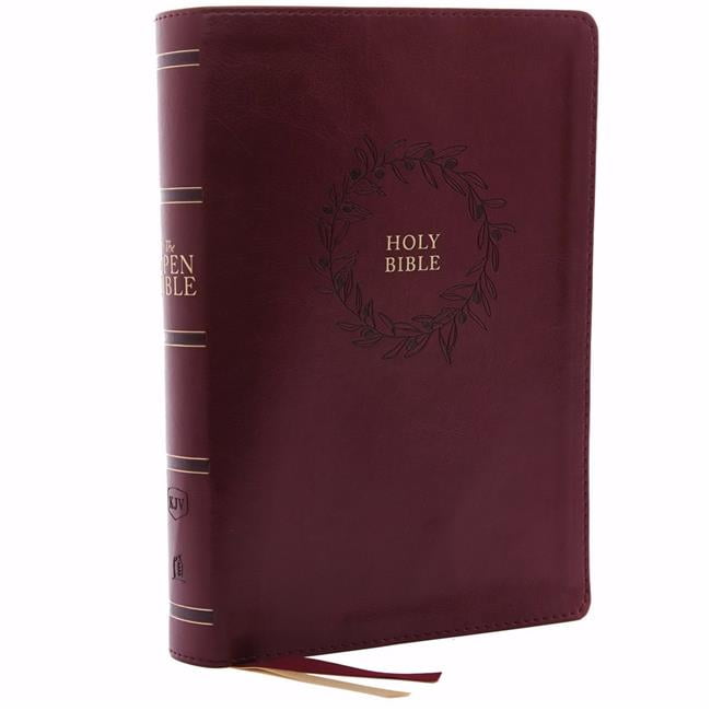 Nelson Bibles 165041 KJV Open Bible Comfort Print, Burgundy