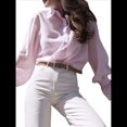 thumbnail image 3 of Blusas de Larga con Botones para Mujer 2025 Rosa L, 3 of 10
