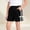 A252 Black, variant on Kids Girls Athletic Shorts Elastic Waist Side Stripe Bow Accent Sweat Shorts for Sports Casual Summer Outfits, 1-7Y