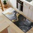 thumbnail image 5 of Black White Gold Marble Pattern Kitchen Rug Mat,Kitchen Runner Rugs Non Skid Washable,Decorative Kitchen Floor Mats for Kitchen,Sink,Laundry,17"x47.2", 5 of 7