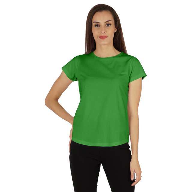 Inkmeso T-Shirt à Manches Courtes Uni pour Femmes Coupe Régulière Décontractée T-shirts Basiques Doux