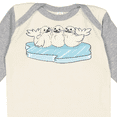 thumbnail image 4 of Inktastic 3 Cute White Harp Seals on Ice Boys or Girls Long Sleeve Baby Bodysuit, 4 of 5