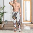 thumbnail image 2 of Balery Vintage Butterflies Pantalones de pijama para hombre, pijama ultraligero, pantalón de descanso-3X-Large, 2 of 6