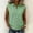 *Green, variant on ClodeEU Women's Striped V Neck Cap Sleeve Button Down Shirt,Casual Summer Collared Blouse Black,Women's Plus L