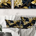 thumbnail image 2 of Designart "Tropical Plantsn Yellow And Blue Patterns II" Tropical Throw Pillow - Traditional Pillow For Couch - Insert And Pillows Covers For Bedroom Decor, 2 of 5