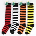 thumbnail image 3 of Yuanlong Children Xmas Socks 3D Christmas Tree Striped Knee Length Stockings Kid Girls Holiday Wear Cute Warm Tall Socks, 3 of 4