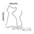 thumbnail image 3 of LED Kitty Neon Light | USB & Battery Powered | Flexible Placement | 7x9in White Plastic | Energy Saving LED | Safe Durable Design | Cute Cat Shape Ambient Decor Lamp for Bedroom Party adults Room, 3 of 6