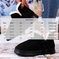 thumbnail image 4 of WAVSUF Women's Fleece Winter Boots Soft Sole Wide Width Anti Slip Winter Snow Flat Ankle Boots Brown 10, 4 of 9