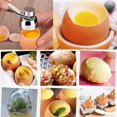 thumbnail image 4 of Abridor de cáscaras, abridor de huevos de acero inoxidable, huevo crudo cocido, tijeras abiertas, herramienta separadora de cáscara de desayuno para hervidos duros, 4 of 5