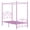 Purple, variant on VECELO Metal Canopy Bed Frame Twin, Four Posters Platform Bed with Headboard and Footboard, No Box Spring Needed, Black